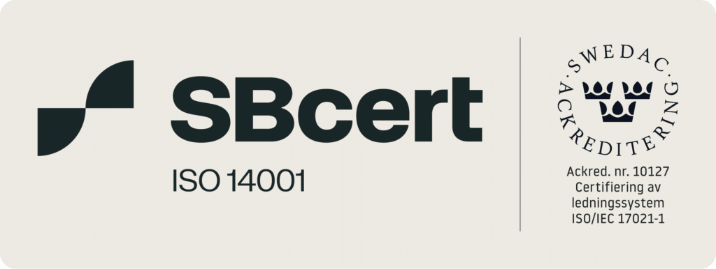 SBCert ISO certifierings logotyp