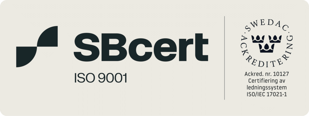 SBCert ISO certifierings logotyp